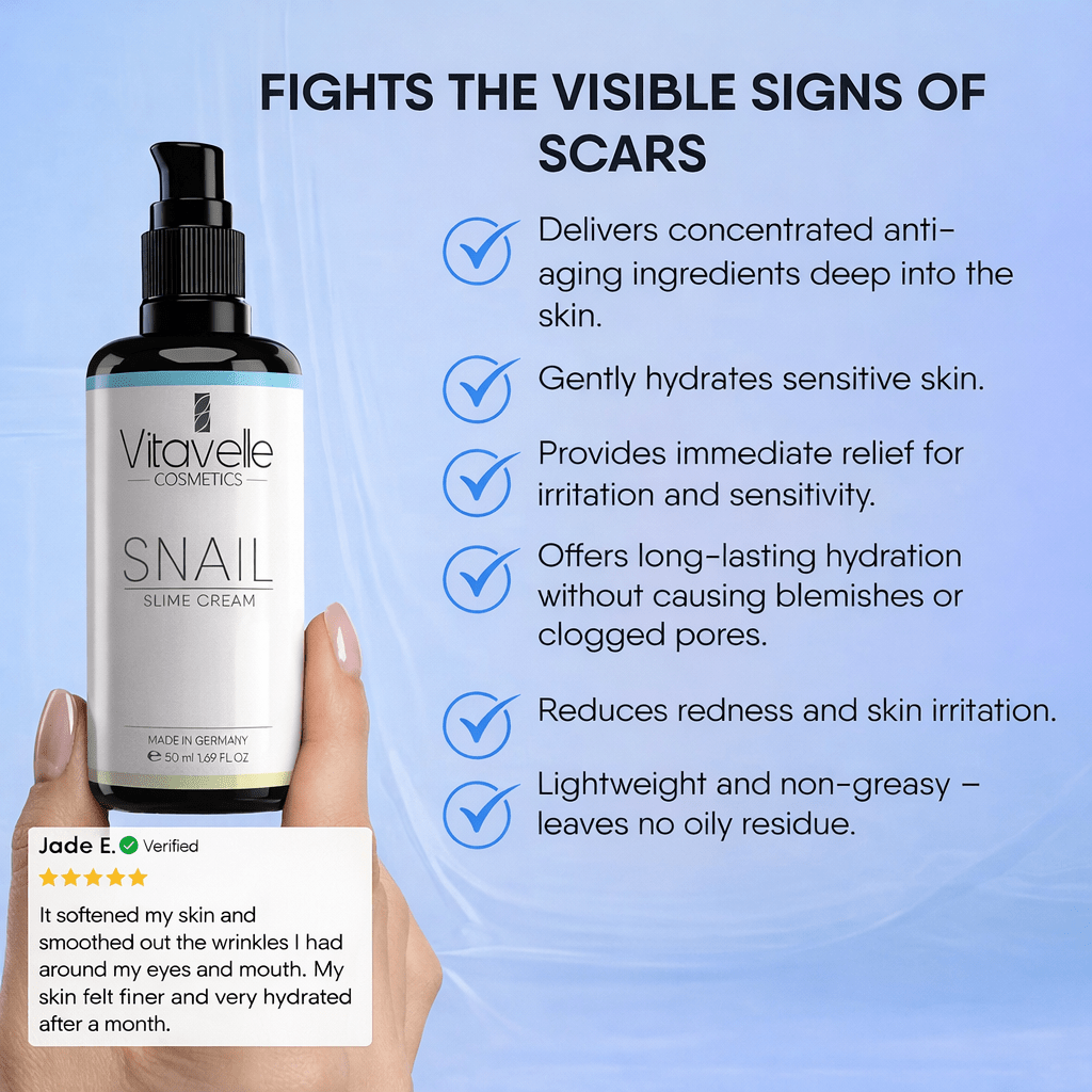 Snail Mucin Cream - Vitavelle Cosmetics USA