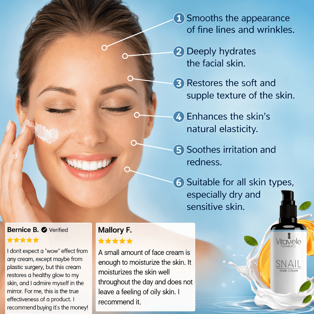 Snail Mucin Cream - Vitavelle Cosmetics USA