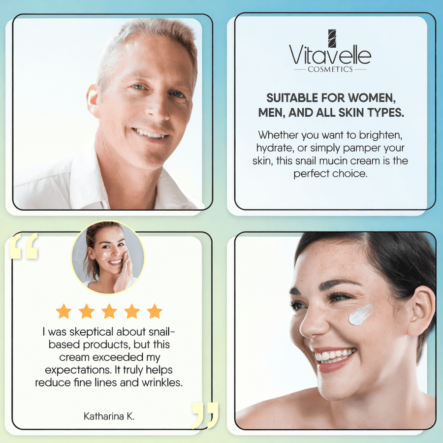 Snail Mucin Cream - Vitavelle Cosmetics USA