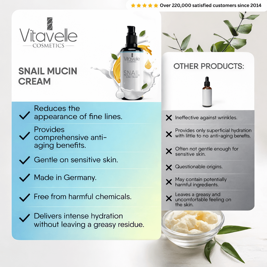 Snail Mucin Cream - Vitavelle Cosmetics USA