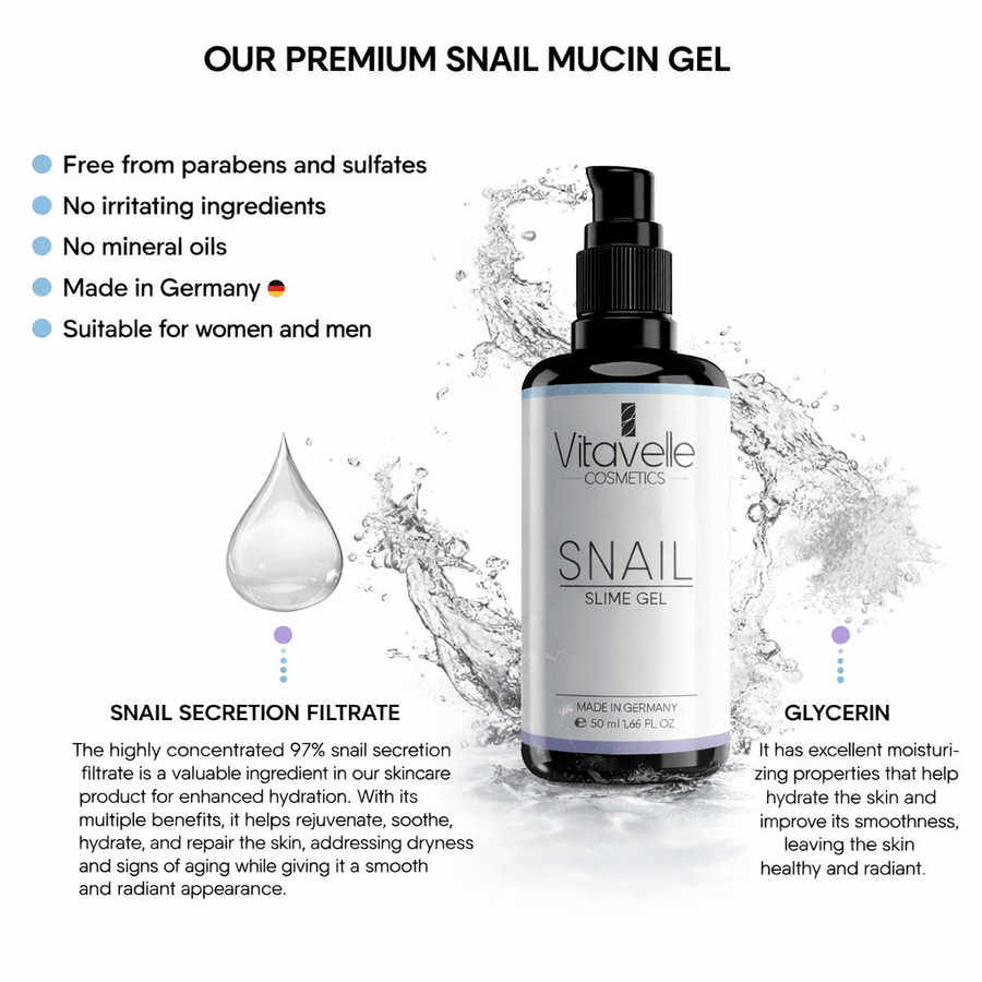 Snail Mucin Gel - Vitavelle Cosmetics USA