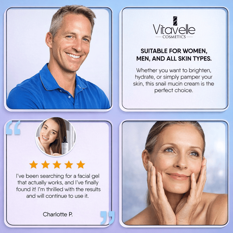 Snail Mucin Gel - Vitavelle Cosmetics USA
